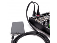 1/8 Inch to Dual XLR Audio Cables D'Addario Adaptador mini-jack para XLR Dual Stereo